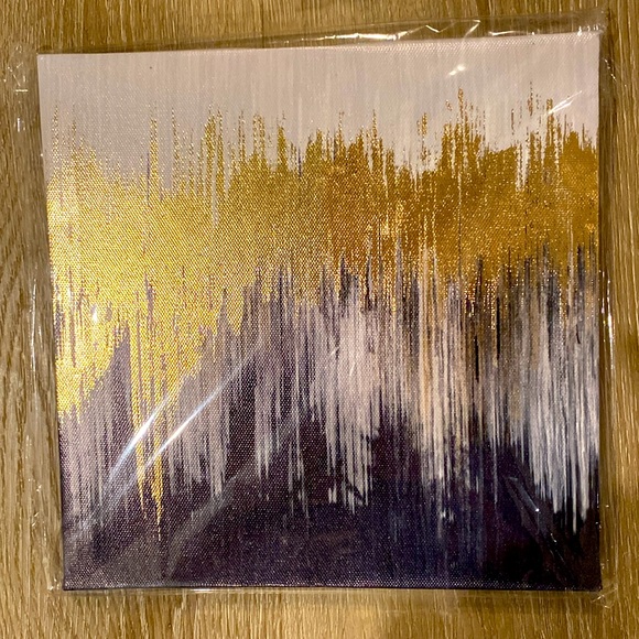 NEW 3-Piece Handbag Gold Wall Art Set - Purse + 2 Abstract Supporting Pieces - Picture 5 of 9